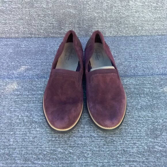 Clarks Women's Shoes 8,5 Puprle Plum Platform Wedge Fall "Sharon Dolly" - Picture 7 of 11